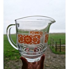 Vintage Glass Jug Orange