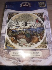 DMC WINTER WATCH by Sharon Jervis Counted Cross Stitch Kit NEW 8”x8”
