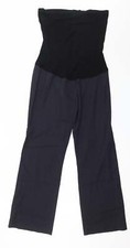 Formes Womens Blue Polyester Blend Trousers Size 10 L30 in