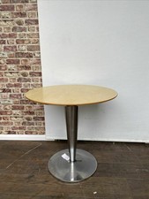 Commercial Grade office round meeting table - Beech colour  75cm - (2918)