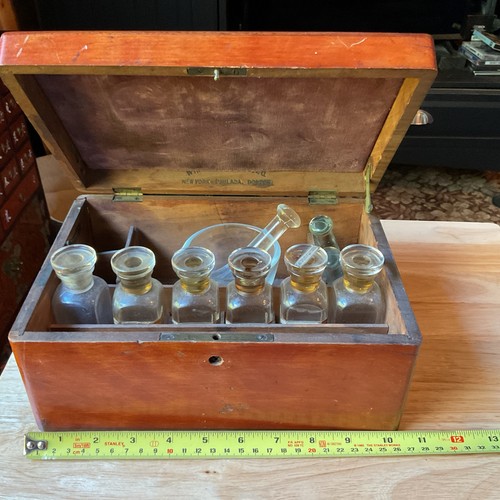 Antique wooden apothecary - antique,