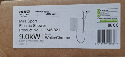Mira sport electric shower - shower, 9kw