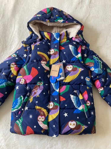 Mini boden owl girls coat - boden,