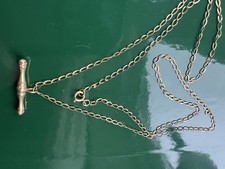 Vintage 9ct Yellow Gold T-bar Necklace 19”