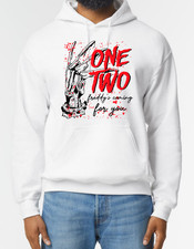 Horror Printed White Hoodie