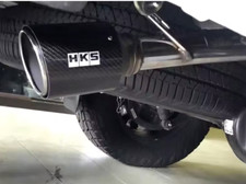 1 x HKS EXHAUST TIP MAZDA 3 MX5 CX30 CX5 HONDA TYPE R BMW CARBON FIBER GLOSS BLK