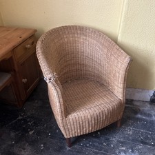 Lloyd Loom chair with Flared Arms