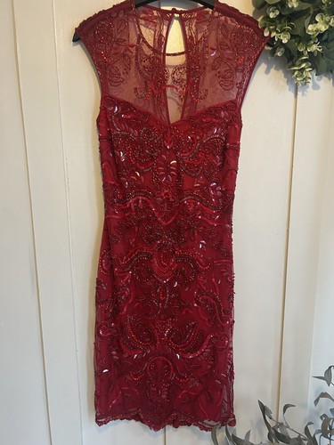 Miss selfridge red embellished - red,