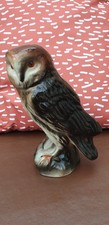 Large Ceramic Barn Owl Figurine Owl Ornament Majestic Life-like Sculpture H21cm