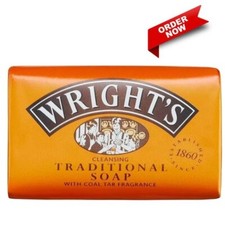 Wright's Coal Tar Soap Vegan Friendly Suitable For All Skin Types - 100g Bar