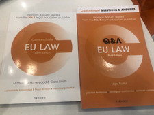 CONCENTRATE EU LAW 2 BOOKS: STUDY GUIDE 8TH EDITION & Q&A 3RD EDITION  LIKE NEW