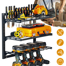 3-Layer Wall Mounted Power Tool Organizer Electric Drill Storage Rack Holder NEW