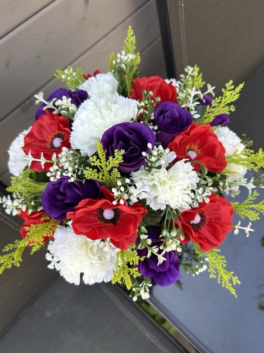 Artificial grave pot - artificial, flower