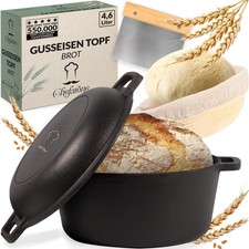 Cast Iron Bread Baking Pot