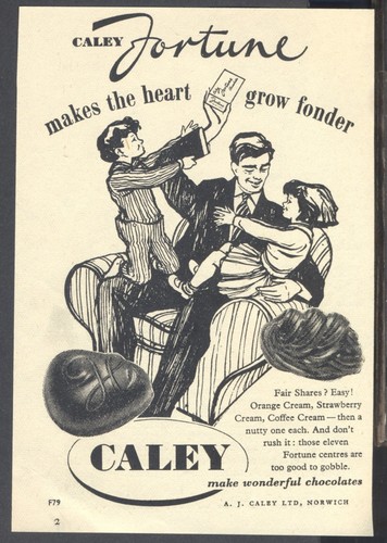 1940s vintage advert caley - 1940s, advert: