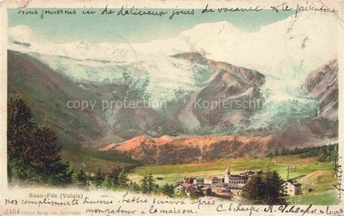 Saas fee visp panorama - saas-fee,
