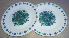 2 Studio J&G Meakin Impact Blue Floral 17.5cm 7" Side / Tea Plates