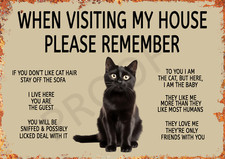 Funny Cat Aluminium Metal Sign Pet Kitchen Garden Room Patio Fun Garden Gift