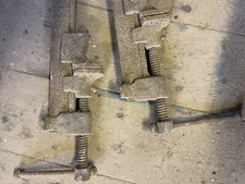 6 Vintage Iron Woodworking Bar Clamps - Various Sizes