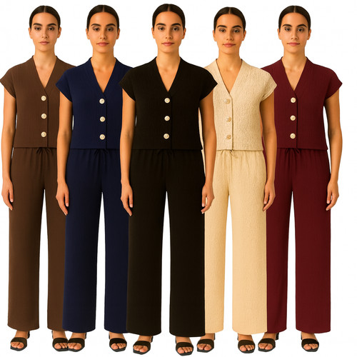 Ladies crinkle textured ord - textured, co-ord