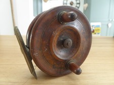 Antique Wood & Brass Fishing