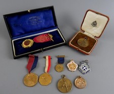 Small Group Vintage Medals & Fobs RAOB, NAFFI, Sports, George Heriots, etc