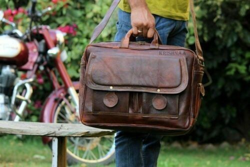 Leather vintage laptop - leather,