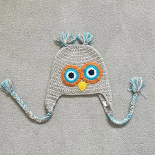 Women's Crotchet Owl Knit Winter Beanie Novelty Quirky Hat