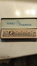 Vintage Staedtler Mars Pencil Tin With 12 Unused 2H Lumograph Pencils