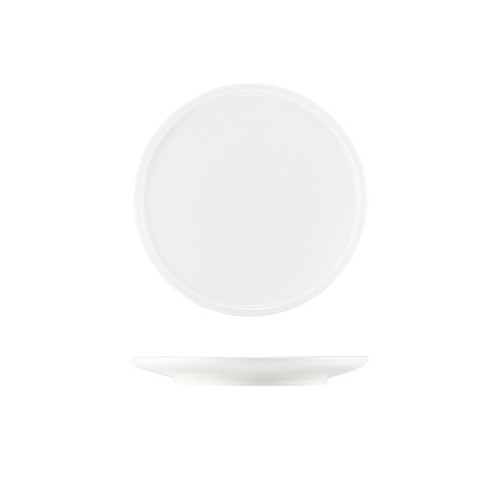 Genware porcelain flat - porcelain, rim