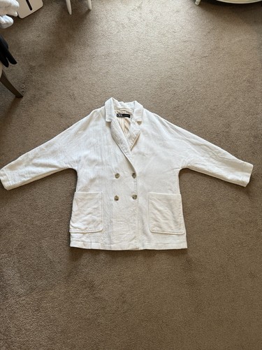 Zara ivory jacket - jacket, m