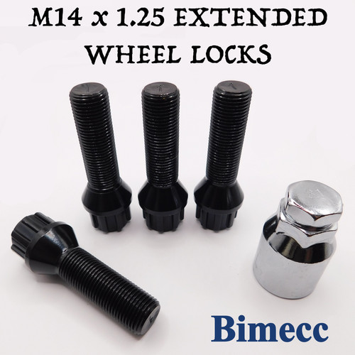Locking wheel bolts m14x1 - wheel, m14x1.25