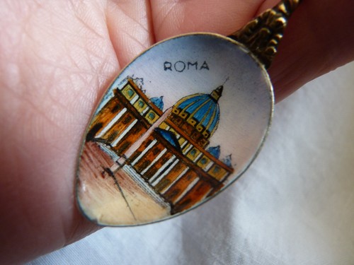 Enamel bowl spoon rome - enamel,