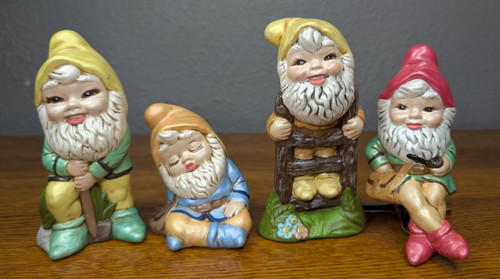 Vintage garden gnomes - garden, 1980's