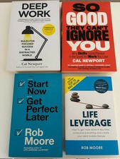 4 Book Deal Life & Work Balance Deep Leverage Skills Rob Moore Cal Newport