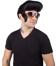 Elvis wig black rock n - –,