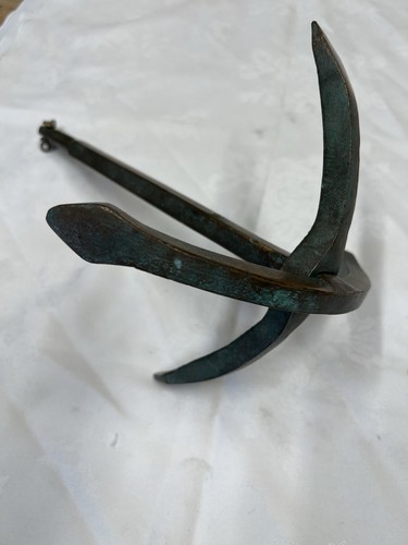Vintage bronze anchor - bronze, small