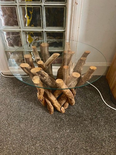 Driftwood coffee table round - coffee,