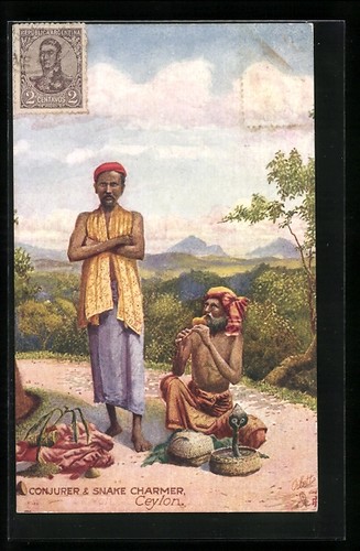 Artist postcard ceylon - artist,