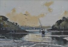 Ray Balkwill Original Watercolour Painting Feock Creek Near Truro Cornwall