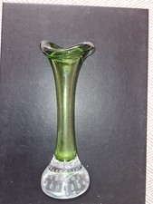 Green Swedish Art Glass Bud
