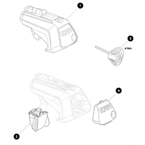 Thule 710400 feet foot - thule,
