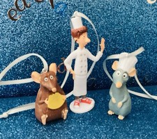 SET OF 3 TREE DECORATIONS FROM RATATOUILLE ALFRADO EMILE AND REMY