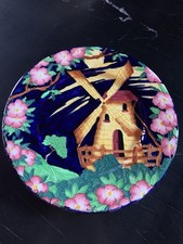 Maling Windmill Floral Scene