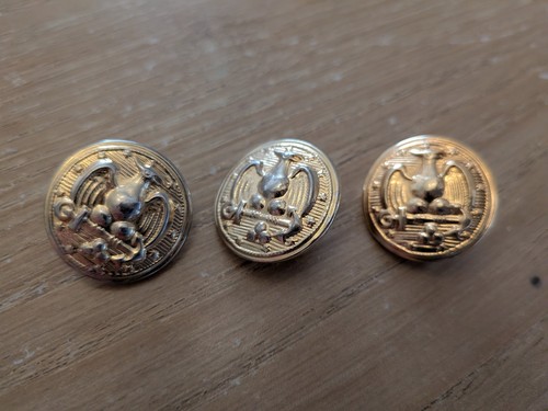 Vintage military buttons gold - buttons,