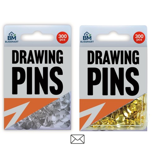 Brass drawing pins gold - brass, or