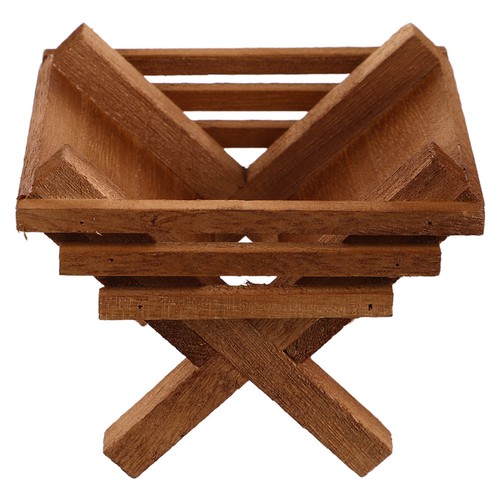 Wooden nativity scene manger - nativity,