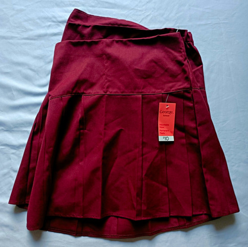 Girls school skirt burgundy - girls,