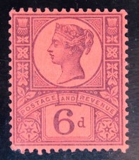 Sg208 1887 purple - sg208, 6d