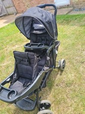Graco Stadium Duo Tandem Pushchair With Click Connect - Black/Grey